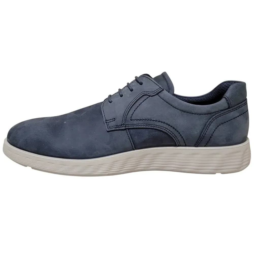 Ecco Men S Lite Hybrid Plain Toe Oxfords Size US 7 EU 41 Marine Blue Leather